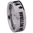 thumbnail image 3 of Veteran Tungsten Carbide Ring, 3 of 9