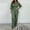 Green, variant on Royisotas Pleated Fall and Winter Long Sleeve Casual Dressy Women Jumpsuit Straight-Leg Elastic Loose Plus Size Rompers