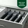 thumbnail image 4 of Royal Craft Wood Expandable Bamboo Drawer Dividers 4-Pack – Adjustable Storage Organizer Separators for Kitchen, Dresser, Bedroom, Bathroom, Cabinet & Office Drawers (17–22", Black), 4 of 6