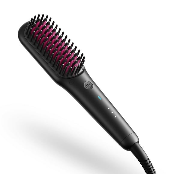 TYMO Portable Hair Straightener Brush - Ionic Mini Straightening Brush for Short Hair, Ionic Hot Comb Straightener for Women, 0.39lb Ultra Lightweight for Travel, 200M Ne