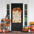 thumbnail image 4 of Fall House Flag 28 x 40 Inch Double Sided Burlap Harvest Hello Pumpkin Welcome Thanksgiving Yard Flag Holiday Seasonal Yard Outdoor Outside Decoration, 4 of 6