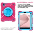 thumbnail image 2 of Dteck iPad Mini 6 Case with Screen Protector, iPad Mini 6th Generation Case for Kids, Heavy Duty Three Layer Hybrid Full-body Rugged Case With Handle Grip/Rotating Stand/Shoulder Strap,Rose/Blue, 2 of 8