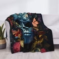 thumbnail image 3 of Yiaed Butterfly Flower Skull A Print Blanket Throw Blanket Soft Cozy Flannel Blanket for Home Bed Sofa Couch Chair-60"x50", 3 of 6