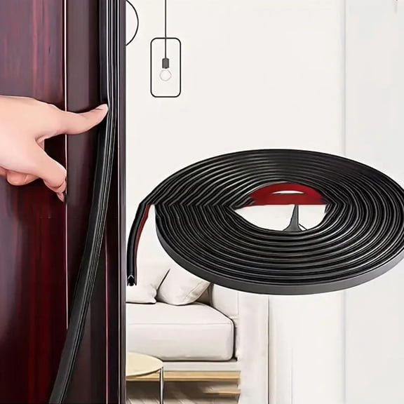 20 Feet Door Weather Strip Self Adhesive Rubber Seal Foam Tape Glass Window Dustproof Soundproof Insulation Sealing Strip