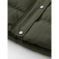thumbnail image 6 of GGleaf Women's Plus Size Hooded Warm Winter Coat Quilted Thicken Puffer Jacket with Removable Hood Army Green 1X, 6 of 9