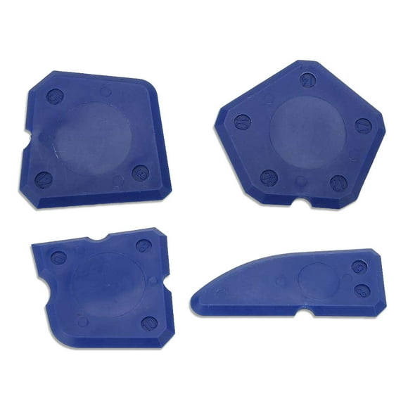 Scienceny 4 Uds removedores de sellador esparcidor de cemento de vidrio raspador de silicona lavable de mano Kit de pala multiángulo multifuncional para Artesanía Azul Scienceny TO008331-01B