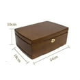thumbnail image 4 of Solid Wood Jewelry Organizer Box With Lock Double Layer Jewellery Storage Cases Women Rings Necklace Jewelry Box, 4 of 5