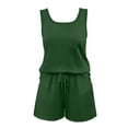 thumbnail image 5 of Matching Sets Women Clothing Casual Crew Neck Sleeveless Tank Top and Shorts with Pocket Summer 2 Piece Travel Outfits, 5 of 7