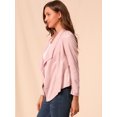 thumbnail image 4 of INSPIRE CHIC Veste en Faux Suède pour Femme à Manches Longues, devant Drapé, Vestes de Moto, 4 of 4