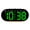 Black shell green li, variant on Elegant Bedside Clock With Large Led Screen Date Time Temperature Display For Students Bedroom or Study