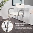 thumbnail image 5 of SIEPUNK Shower Chair for Inside Shower Stall Bathtub, Heavy Duty Shower Seat with Arms and Back for Seniors Elderly Disabled, Non-Slip Height Adjustable, Supports up to 300 lbs, 5 of 9