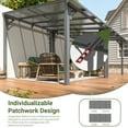 thumbnail image 2 of NETAJE 8'x10' Outdoor Splicable Gazebo, Hardtop Wall Mounted Gazebo & Pergola with Aluminum Frame and Sloping Roof, for Backyard, Deck, Patio-Gray, 2 of 8