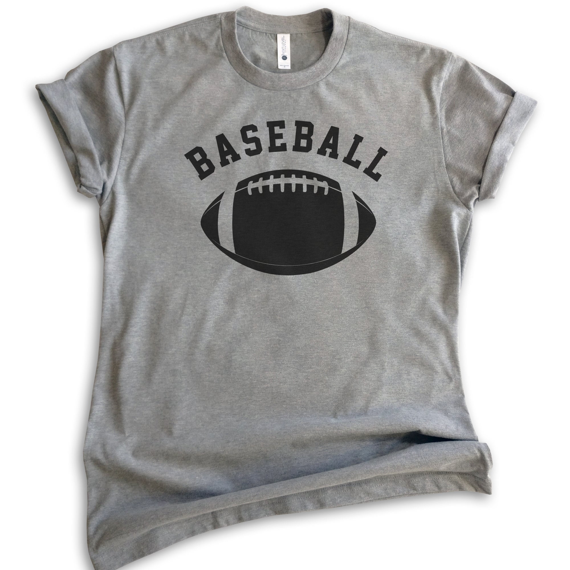 Baseball Shirt, Unisex Women's Men's Shirt, Funny Baseball T-shirt, Funny Football Tee, Ironic Sports Tee, Dark Heather Gray, Small