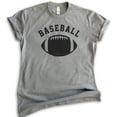 thumbnail image 1 of Baseball Shirt, Unisex Women's Men's Shirt, Funny Baseball T-shirt, Funny Football Tee, Ironic Sports Tee, Dark Heather Gray, 4X-Large, 1 of 6