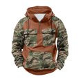 thumbnail image 2 of Zedker Men's Quarter Zip Performance Hunting Hoodie Cargo Hoodies for Men with Pocket Orange XXL, 2 of 3