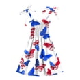 thumbnail image 5 of Leey-World Girls 4th Of July Dresses 4th of July Toddler Girl Outfit Red White and Blue Star Dress Tulle Smocked Dress Little Girls Fourth of July Clothes,Size 2-3 Years, 5 of 5