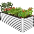 thumbnail image 3 of Best Choice Products 8x4x2ft Outdoor Metal Raised Garden Bed, Planter Box for Vegetables, Flowers, Herbs - Silver, 3 of 9