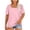 Pink, variant on Plus Size Tops for Women Summer Tunics Square Neck Tops Casual T Shirt Blouse Fall Tops Shirts Trendy Pleated Casual Tees Cute Tops Loose Fit Blouses