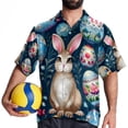 thumbnail image 4 of Easter Men's Casual Poplin Printed Button Down Short Sleeve Summer Beach Shirts - Unisex, 4 of 6