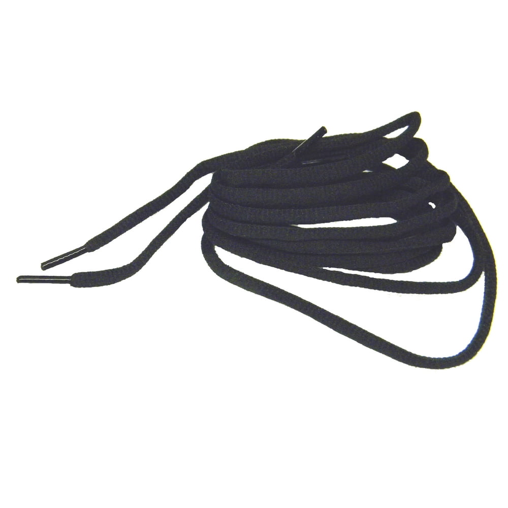 black shoelaces with silver tips