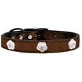 thumbnail image 3 of Light Pink Rose Widget Genuine Metallic Leather Dog Collar Bronze 26, 3 of 3
