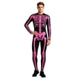thumbnail image 5 of FASHOFT Men's Bone Graphic Halloween Costumes Cosplay Outfit Skeleton Design Theme Party Stage Performance Dress Up Halloween Costume L, 5 of 5