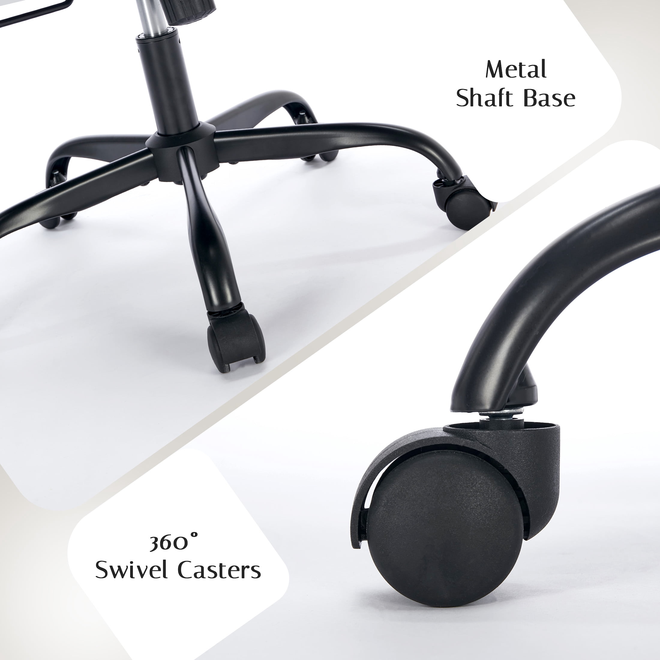 TMV Ergonomic Executive Desk Chair - PU Leather Adjustable Arm Swivel Office Chair for Vanity Desk, Home & Executive Desk,Grey