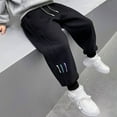 thumbnail image 5 of RUTAYY Boy Sweatpants Sweatpants Athletic Workout Clothes Joggers With Zipper Pocket And Drawstring Quick-Drying Fabric, Black, 4-5 Years, 5 of 7