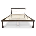 thumbnail image 4 of Juego de Base Cama de Metal y Colchón Matrimonial 135x190 Memory Foam cm 18 cm Firmeza Media cafe, 4 of 6