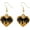 Black, variant on 14K Gold plated Colorful Flame Earrings For Women Punk Fire Heart Burning Earrings Transparent Funny Geometric Alloy Flame Earrings Fashion