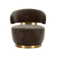 thumbnail image 6 of Austin Chocolate Brown Recycled Fabric Swivel Chair, 6 of 7