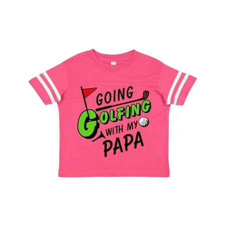 

Inktastic Going Golfing with My Papa- Kids Golf Gift Toddler Boy or Toddler Girl T-Shirt