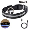 thumbnail image 1 of Collar de perro LED, collar de perro luminoso, recargable y ajustable en longitud, collar de seguridad impermeable para perros y gatos Adepaton 2034484-3, 1 of 9