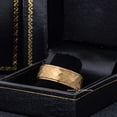 thumbnail image 2 of Jewelry Avalanche Hammered Finish Gold IP Tungsten Carbide Wedding Band 8mm Anniversary Ring size 10, 2 of 4