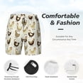 thumbnail image 3 of Balery Chicken Cartoon Mens Swim Trunks Swim Shorts for Men Quick Dry Inseam Beach Shorts with Compression Liner Pocket-Small, 3 of 9