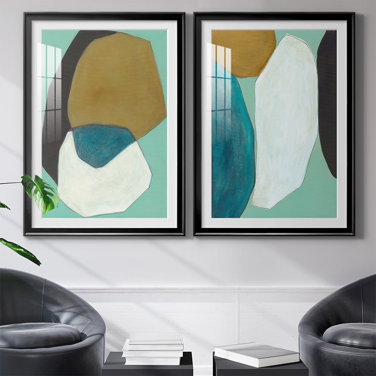 Wexford Home Boulder I Premium Framed Print, 30.5" x 42.5" - Ready to Hang, Black (Set of 2)