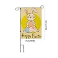 thumbnail image 3 of MXTPOV Happy Easter Garden Flags, Cute Bunny Easter Eggs Pattern Garden Flags for Outside, Easter Decorations, Easter Garden Flag, Home Decor, 14x18 Inch, 3 of 5