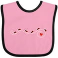 thumbnail image 3 of Inktastic Ladybug Trail Girls Baby Bib, 3 of 4
