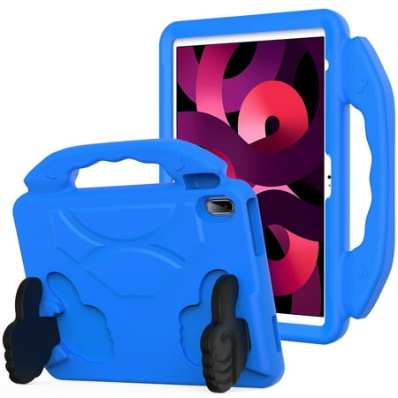 For Amazon Kindle Fire HD8 2022/HD8 PLUS Thumbs Up Kickstand Shockproof Tablet Case Cover - Blue