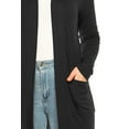thumbnail image 5 of Women's Casual Plus Size Long Sleeve Loose Fit Solid Open Cardigan with Side Pockets, 5 of 6