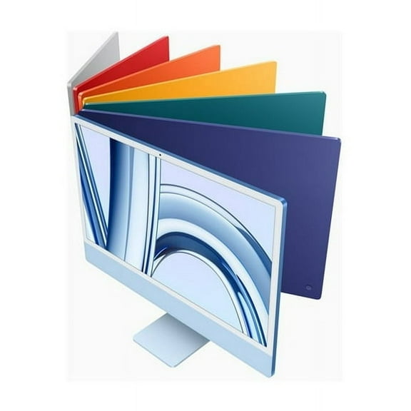 Restored 2023 Apple iMac with Apple M3 Chip 8-core CPU 10-core GPU (24-inch, 256GB SSD Storage) (QWERTY English) Blue (Refurbished)