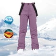 thumbnail image 2 of Outfmvch Womens Sweatpants Snowboarding Pants Ski Snow Pants Women Fleece Lined Waterproof Pants Winter Sweatpants Winter Pants Womens Winter Clothes Purple 3xl, 2 of 7