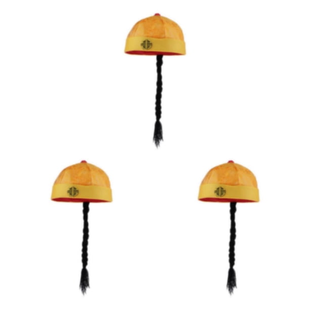 Naiovety Chinese Oriental Cap with Ponytail Hat Child Props Cosplay Type1 NO1