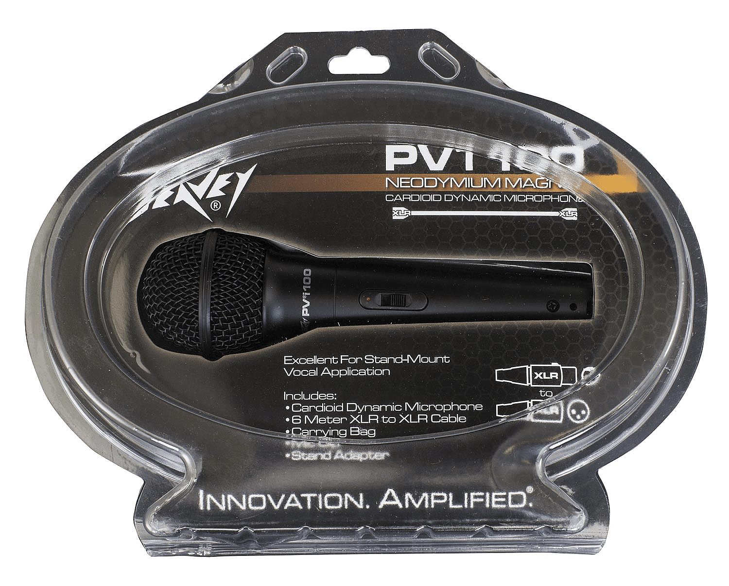 Peavey PVI 100 XLR Pv Series Dynamic Cardioid Microphone W/ Mic Clip 577800 New