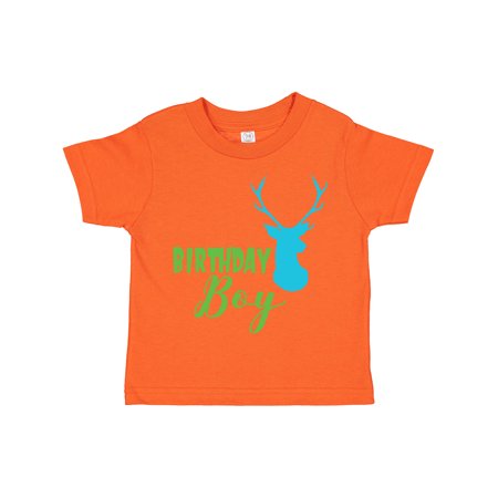 

Inktastic Birthday Boy Deer Head Deer Antlers Gift Toddler Boy Girl T-Shirt