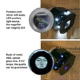 thumbnail image 5 of 30X Magnifier Optical Glass Lens Magnifier Scale Full Metal LED Lights Thread Counter Jewelry Loupe, 5 of 5