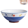 thumbnail image 2 of Toystoory Cuenco de ramen de cerámica de 1200 ml Cuenco de fideos grande para el hogar Cuenco de sopa de fideos pintado a mano con diseño de pie alto Mostrada No.2 Toystoory HA027492-02, 2 of 6