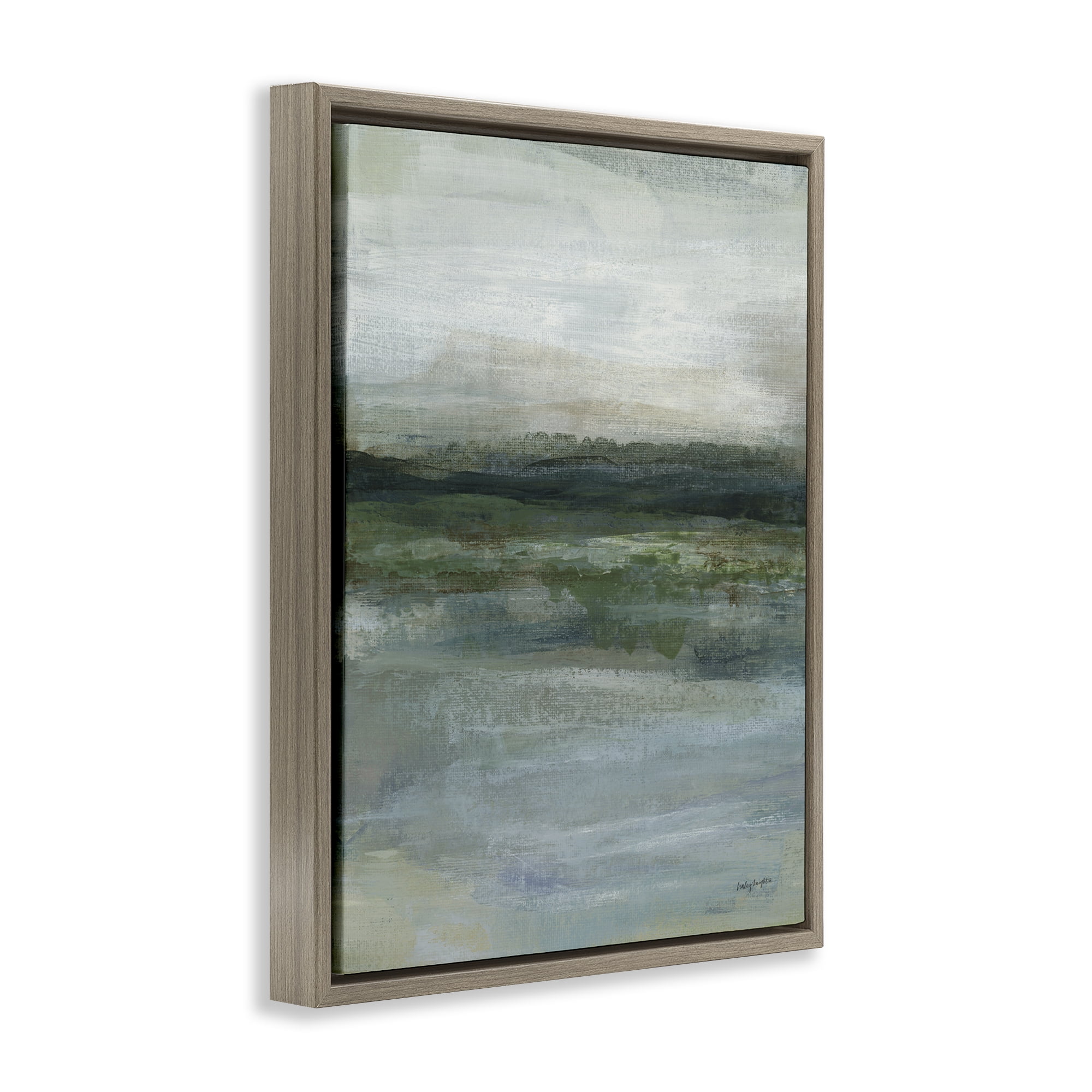 Stupell Industries Time Lapse Abstraction Abstract Painting Brown Floater Framed Canvas Art Print Wall Art, 25 x 31