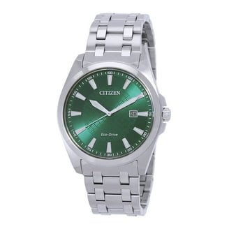 Citizen Eco-Drive Solar, Green Dial Men's Watch with Silver-tone