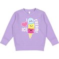 thumbnail image 2 of Inktastic I Love Ice Cream with Cute Ice Cream Cone Toddler Sweatshirt, 2 of 4